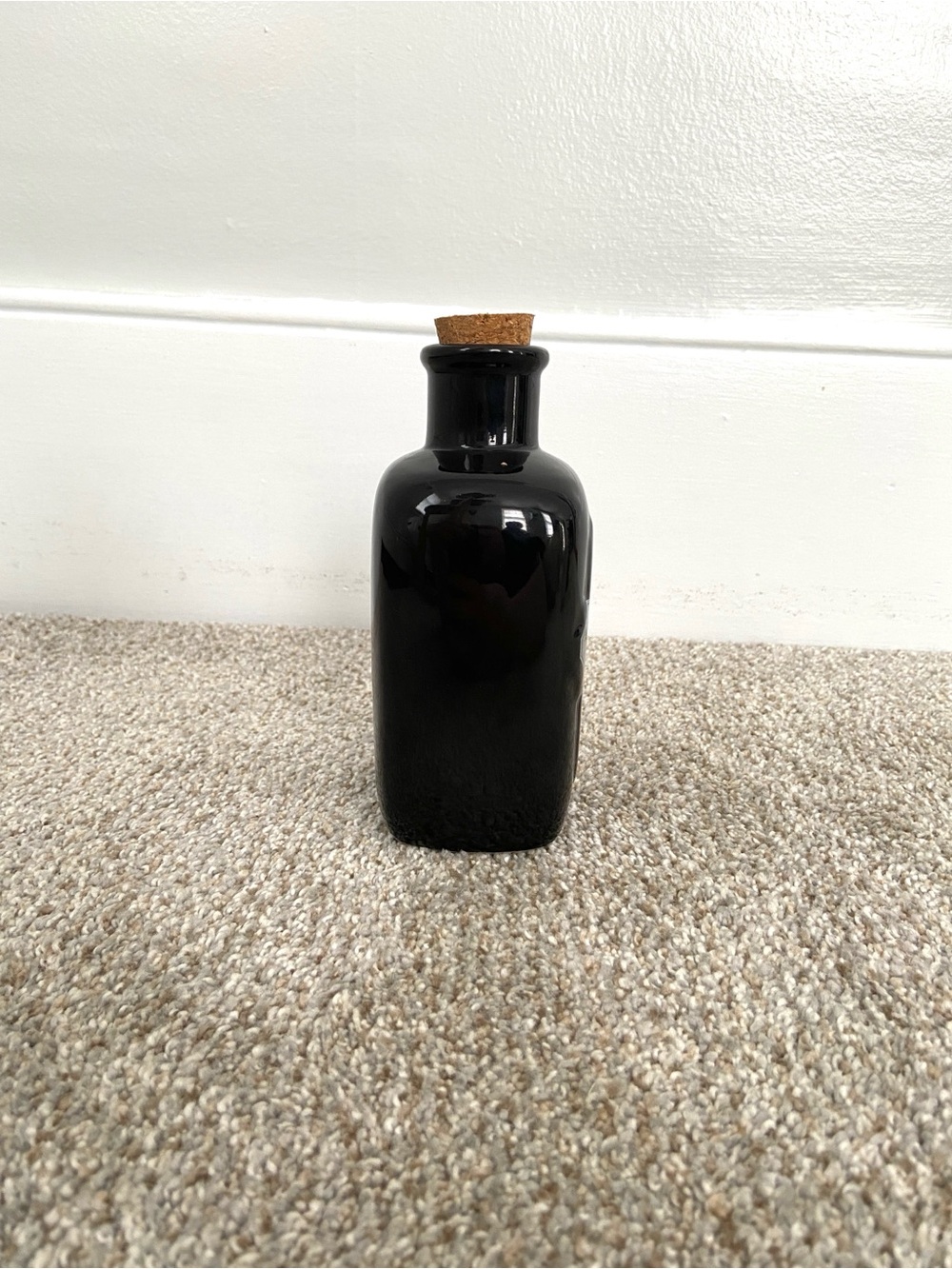 Halloween Apothecary Jar Black Ceramic Bat Balm Potion Bottle Eerie Charm - Picture 6 of 11